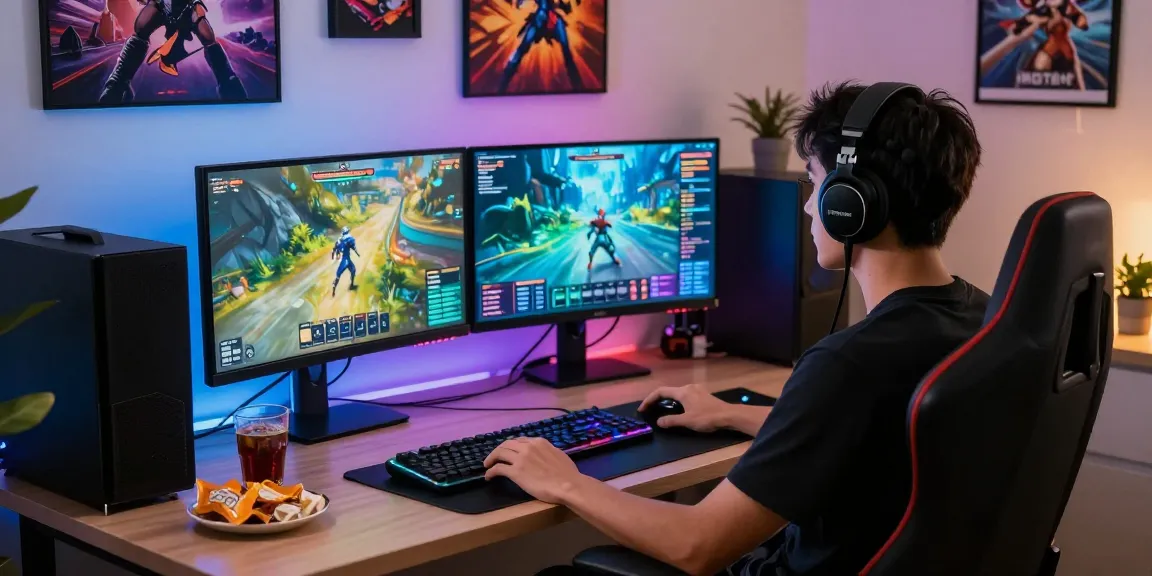 Gaming setup with ROKOK88 wireless keyboard and headset highlighting premium comfort and design