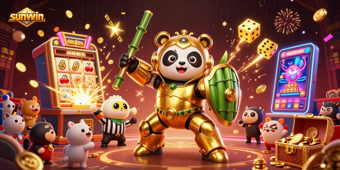 Experience thrilling gameplay at sunwin with dynamic casino elements in this captivating digital illustration.