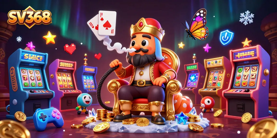 Engage with SV368's thrilling gaming scene featuring captivating slot elements and a vibrant atmosphere.