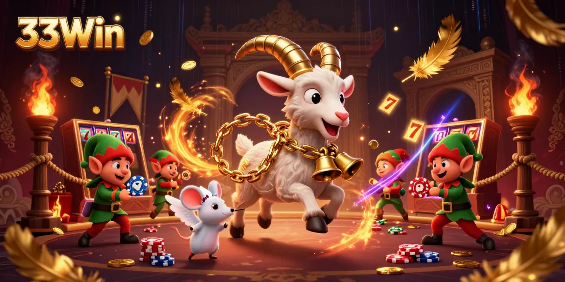 Experience 33Win's festive-horror casino featuring characters in a thrilling gaming atmosphere.