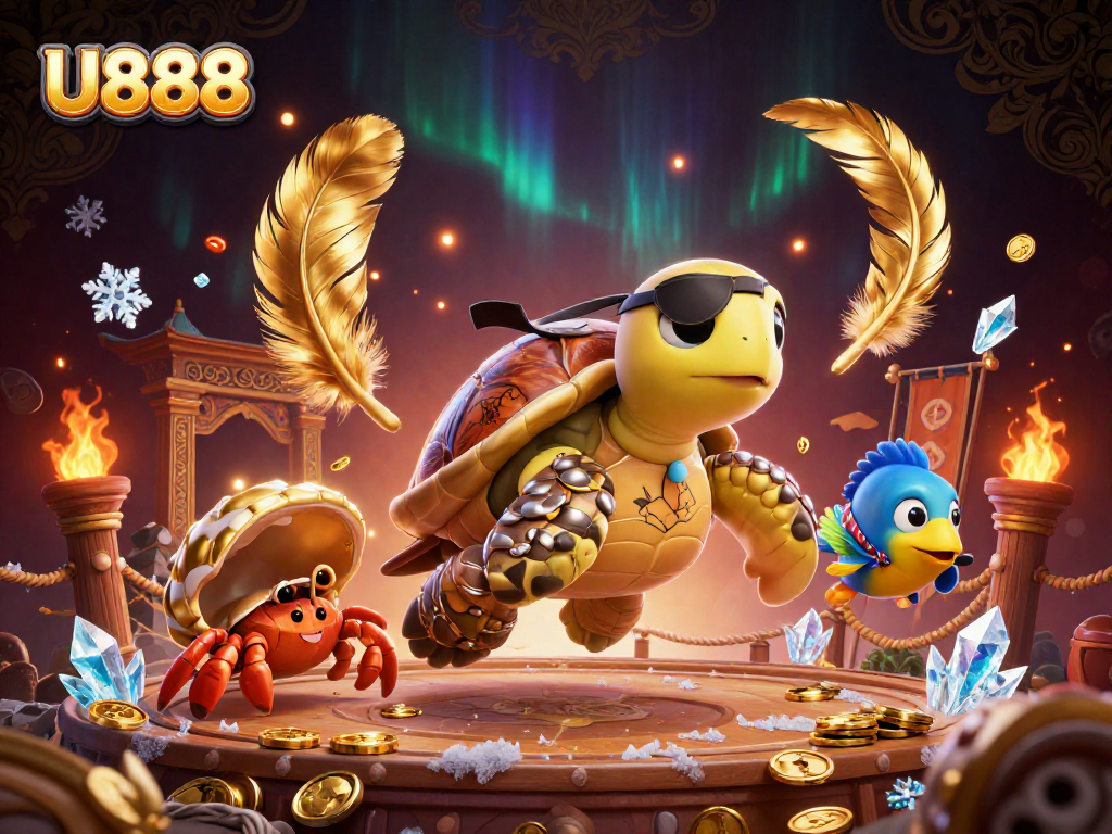 U888 offers immersive gaming experiences with vibrant treasure-filled 3D scenes.