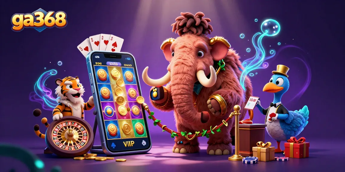 Experience thrilling gambling action at ga368 with vibrant characters and exciting casino elements showcased.