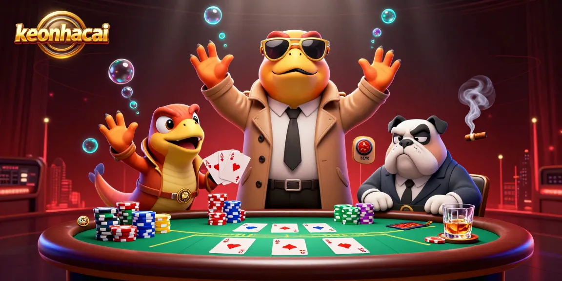 Engage with keonhacai in a lively casino scene featuring raptors in disguise.