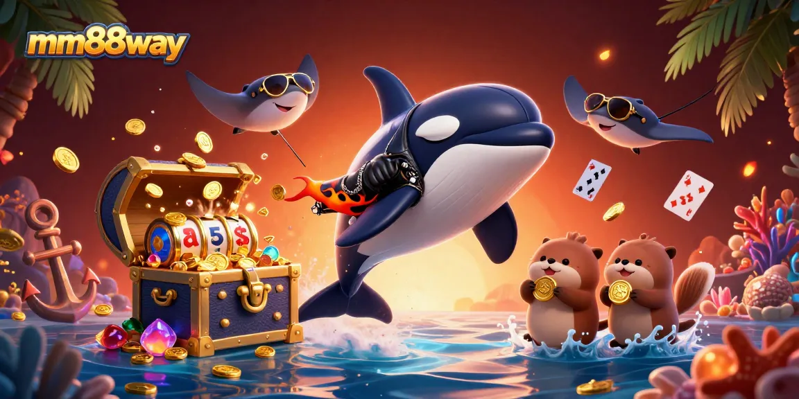 Experience thrilling jackpots and vibrant gameplay with mm88way in this adventurous underwater scene.
