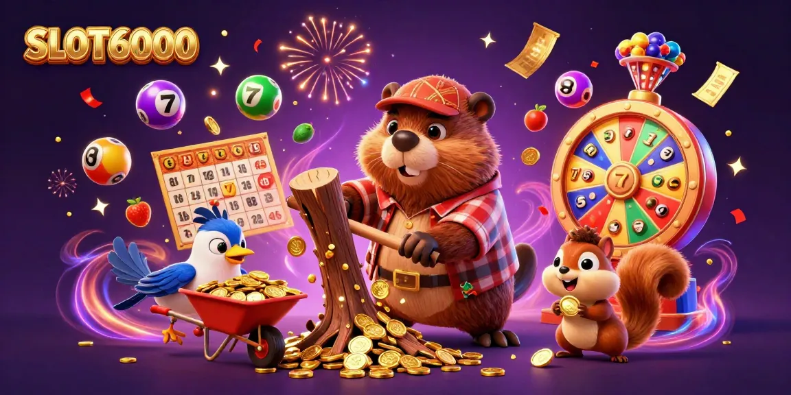 SLOT6000 players enjoying jackpot rewards and community engagement with vibrant gaming scenes.