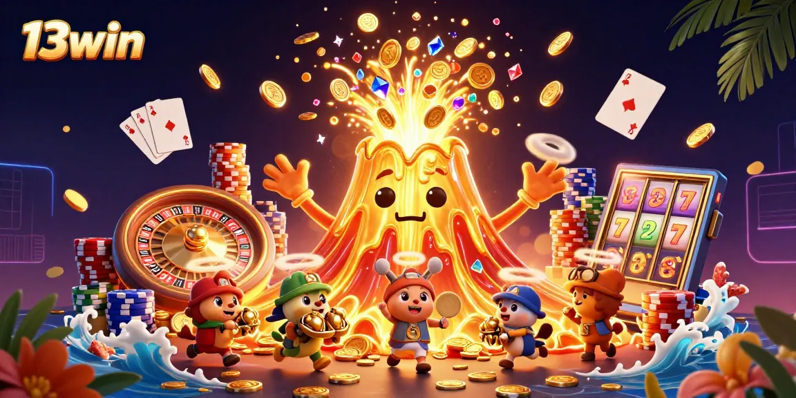 Experience the thrill of 13win with a lively casino scene bursting with treasures.