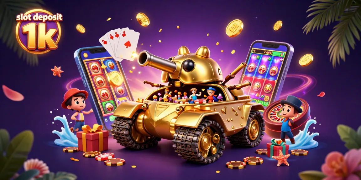 Play exciting games and win with slot deposit 1k at vibrant online casinos featuring a rich 3D scene.