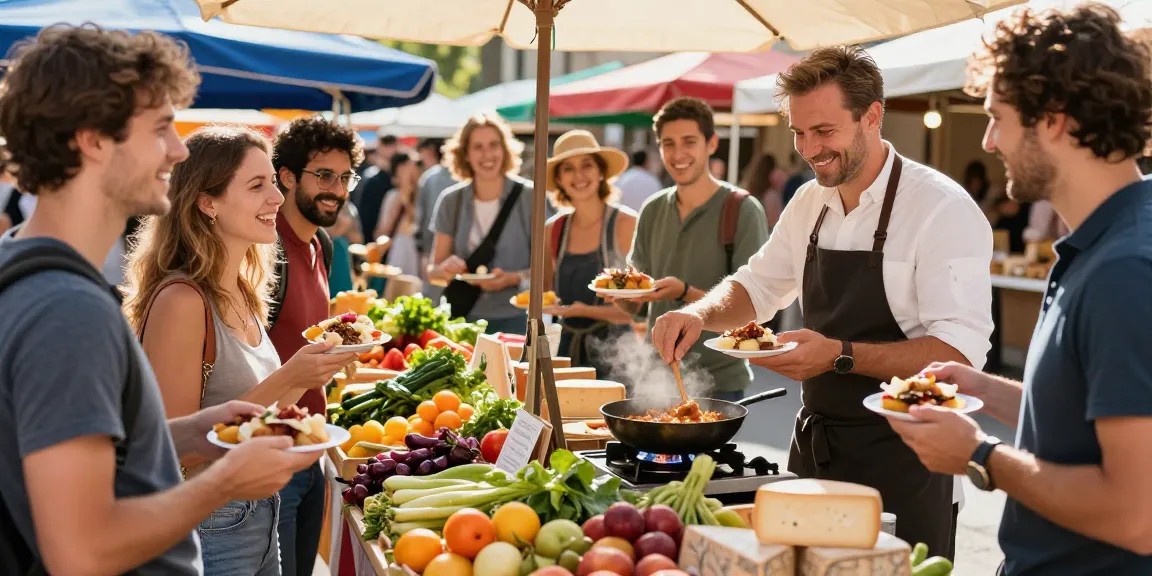 Experience the joy of gourmet food exploration with visit gourmeticat at vibrant outdoor culinary markets.