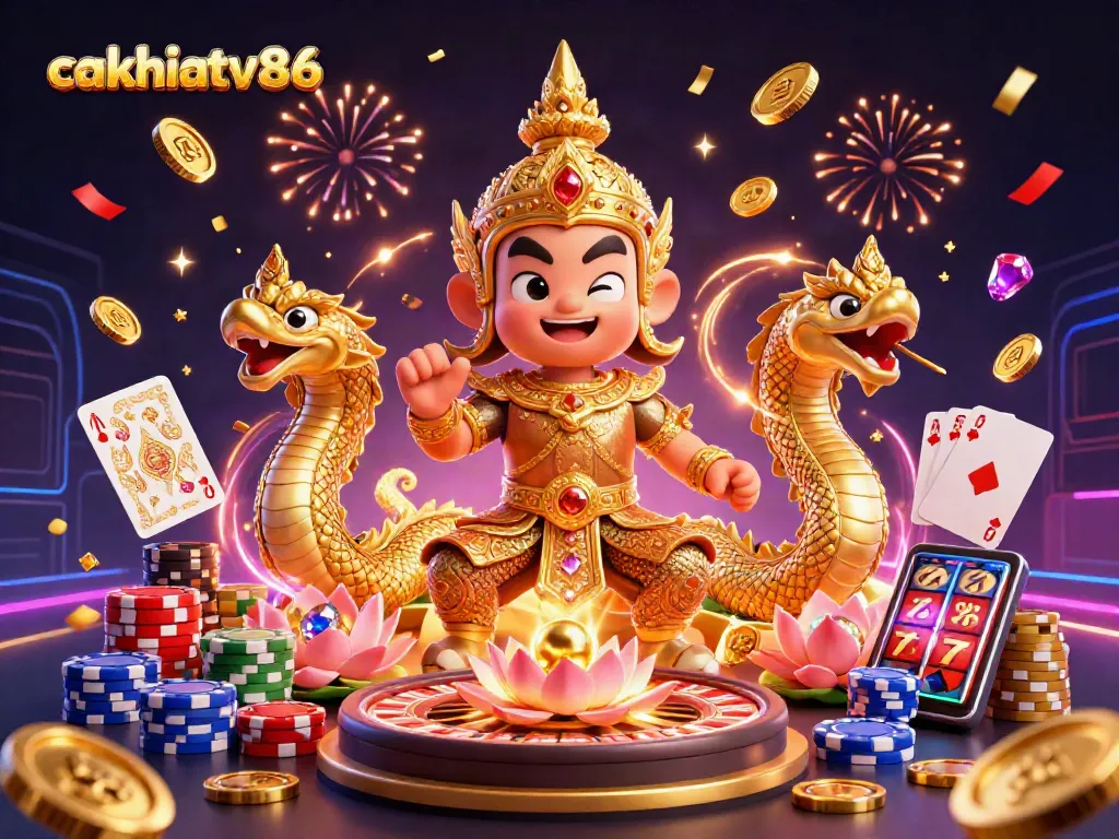 CakhiaTV brings action-packed live football streaming with vibrant casino elements in a stunning 3D design.