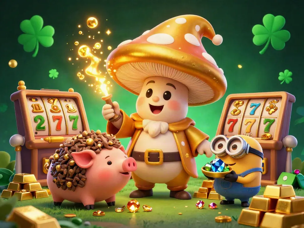 hitclub showcases a magical golden scene featuring various engaging gambling elements.