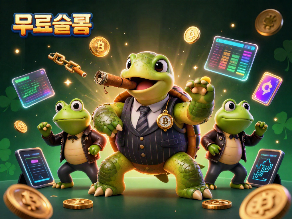 Play free slots with a vibrant illustration showcasing cartoon characters, coins, and casino themes.