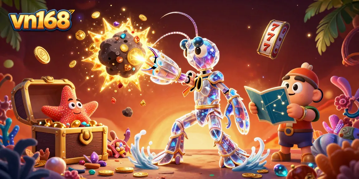 Spin lucky slots and chase golds with vn168's vibrant gambling adventure scene.