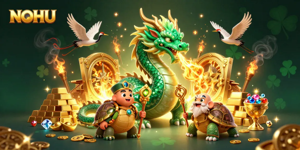 Experience thrilling gameplay with NOHU in a vibrant casino illustration showcasing luck and fortune.