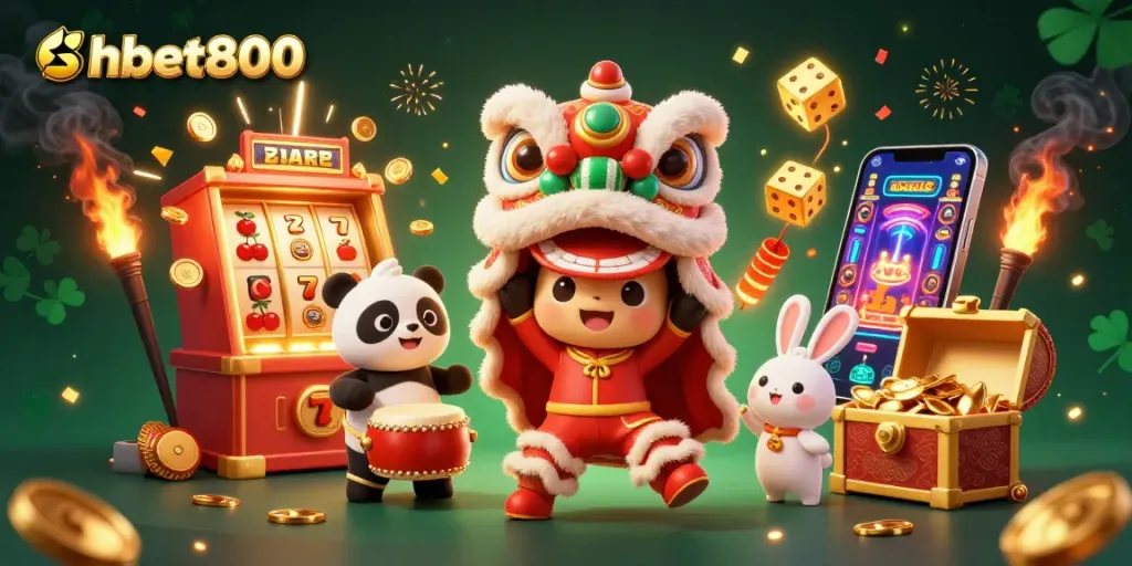 Experience excitement at shbet800 with a festive lion dance and thrilling casino elements!