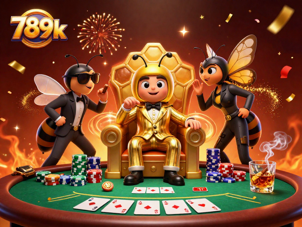 Engage with exciting 789k poker action in a vibrant 3D casino scene packed with dynamic elements.