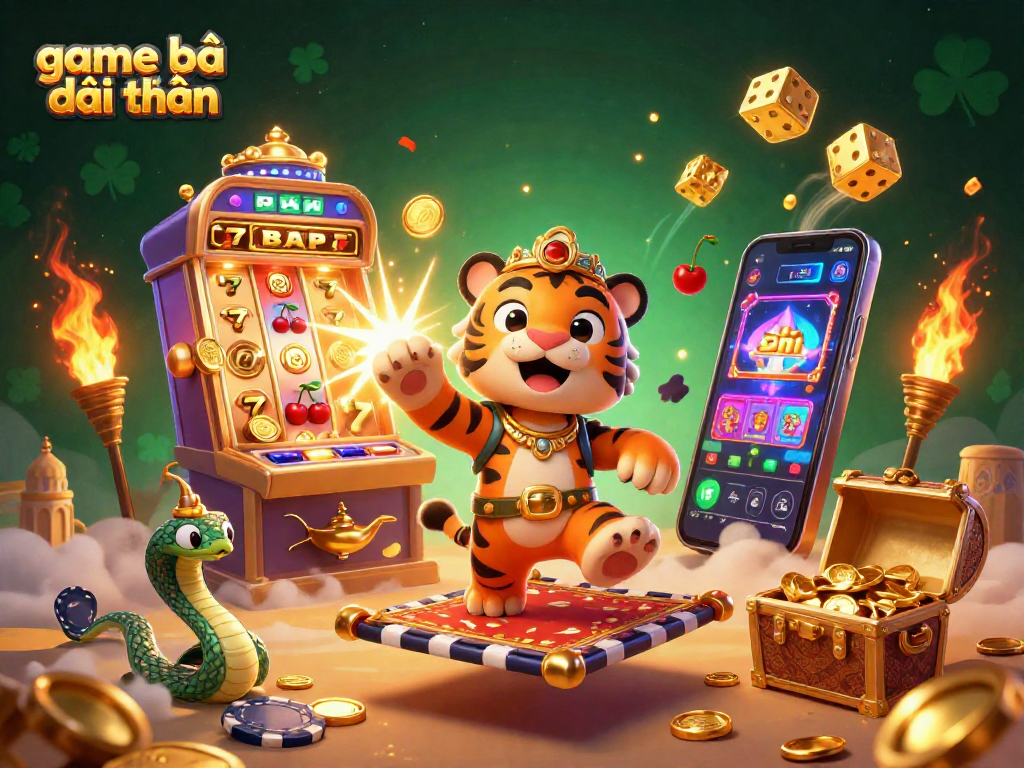 Experience game bài đổi thưởng with a vibrant 3D casino scene showcasing thrilling characters and elements.
