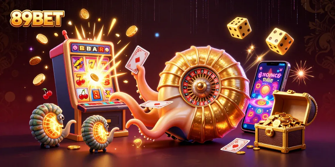 Experience the thrill of 89BET with vibrant casino elements and a dynamic scene.