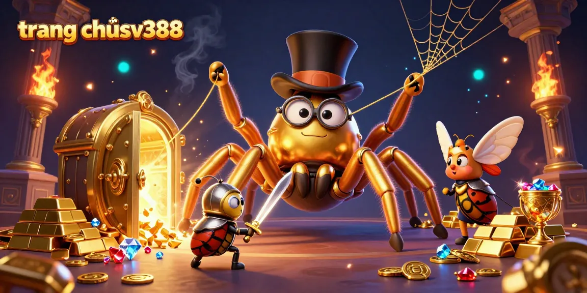 Engage with the vibrant world of trang chủ sv388 while watching the golden tarantula crafting an intricate web among casino pillars.
