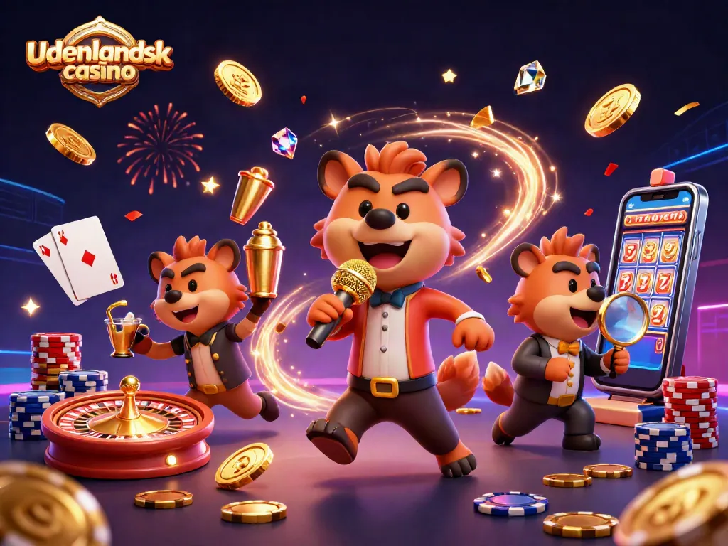 Experience the excitement of udenlandsk casino with hyenas running a vibrant comedy casino club, filled with winning joy.