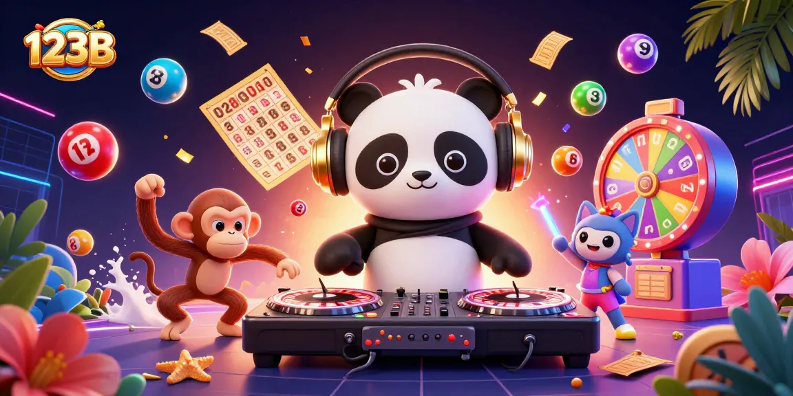 Experience thrilling wins at 123B Casino with vivid gameplay elements and animated characters.