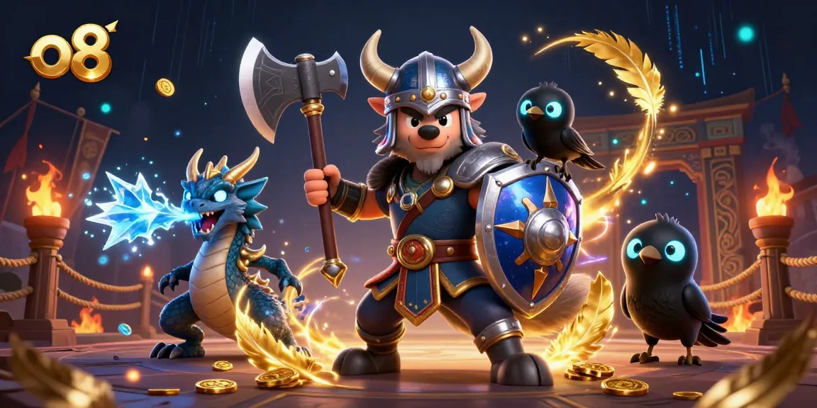 Join the action at o8 with Viking wolf warriors and fiery dragons in a thrilling casino adventure.