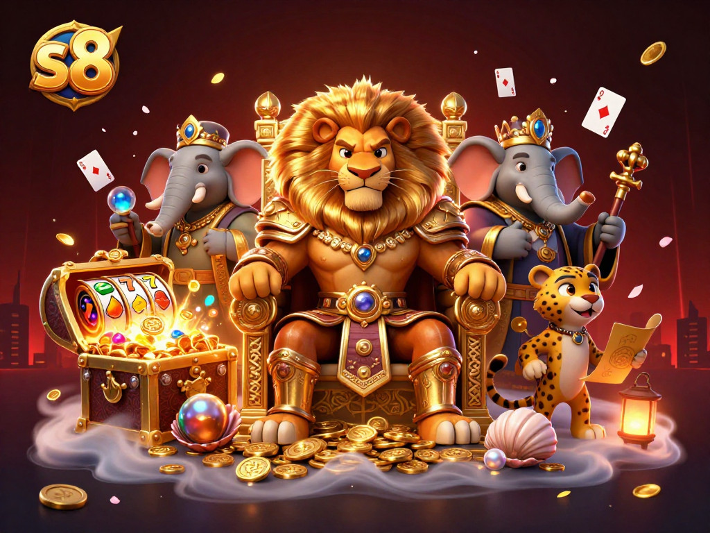 Engage with exciting s8 casino adventures featuring a fierce lion king and winning slot reels.