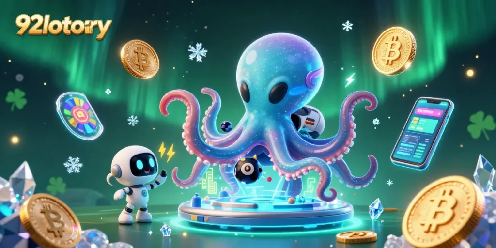 Spin the lottery with 92lottery as the entertaining alien octopus hosts an exciting game